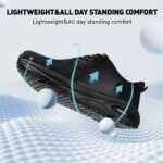 Men Non Slip Sole Chef Work Shoe Waterproof Arch Support Sneaker PEAKVIP PE25006M (5)