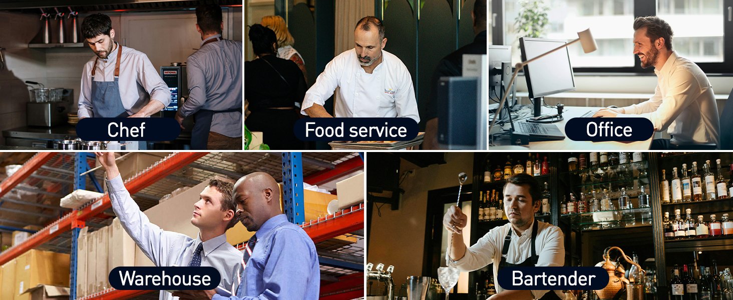 Men Non Slip Sole Chef Work Shoe Waterproof Arch Support Sneaker PEAKVIP PE25006M Detail (6)