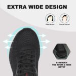 Men Steel Toe Safety Shoe Non Slip Lightweight Black Work Sneaker PEAKVIP PE25002M (2)