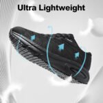 Men Waterproof Oil Resistant Chef Shoe Non Slip Shock Absorbing Work Sneaker Black PEAKVIP PE25003M (4)