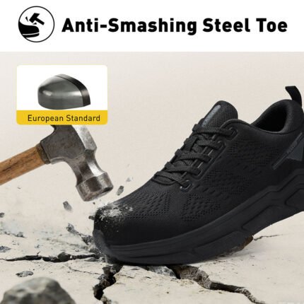 Men Steel Wide Toe Cushion Comfort Sneaker Lightweight Arch Support Work Shoe PEAKVIP PE25005M (2)