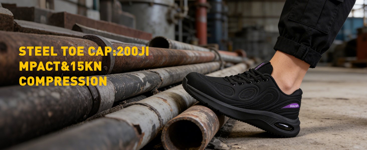 Steel Toe Women Safety Shoe Waterproof Nonslip Sneaker PEAKVIP-PE25001W