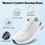 Women Wide Toe Box Casual Sport Shoe Arch Support Wear Resistant Outsole Sneaker LOCFIR LC25009W White (3)