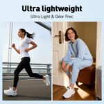 Women Wide Toe Box Casual Sport Shoe Arch Support Wear Resistant Outsole Sneaker LOCFIR LC25009W White (6)