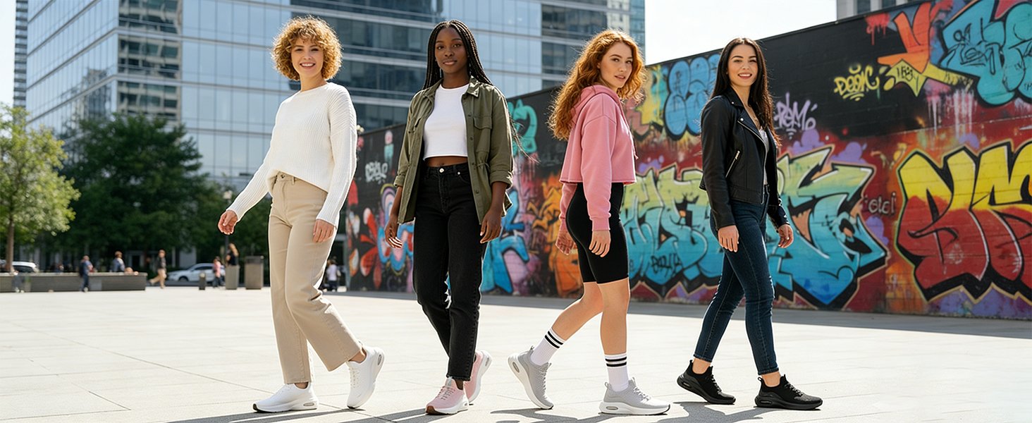 Women Wide Toe Casual Shoe Arch Support Breathable Slip On Sneaker LOCFIR LC26001W Detail (10)