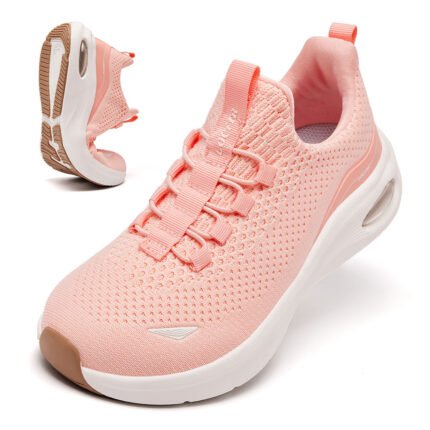 Women Wide Toe Casual Shoe Arch Support Breathable Slip On Sneaker LOCFIR LC26001W Pink (1)
